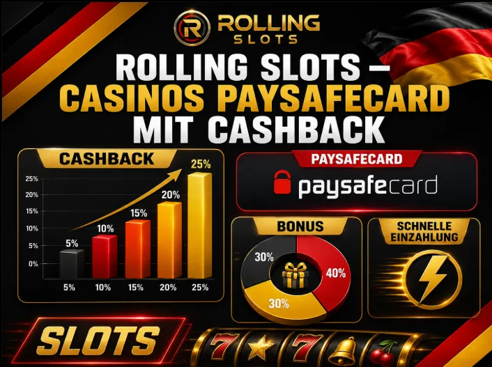 Rolling Slots – Casinos Paysafecard mit Cashback