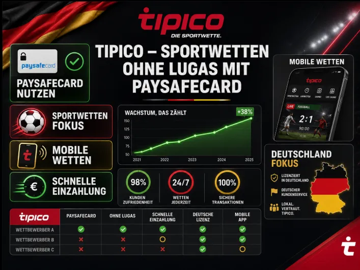 Tipico – Sportwetten ohne LUGAS mit Paysafecard